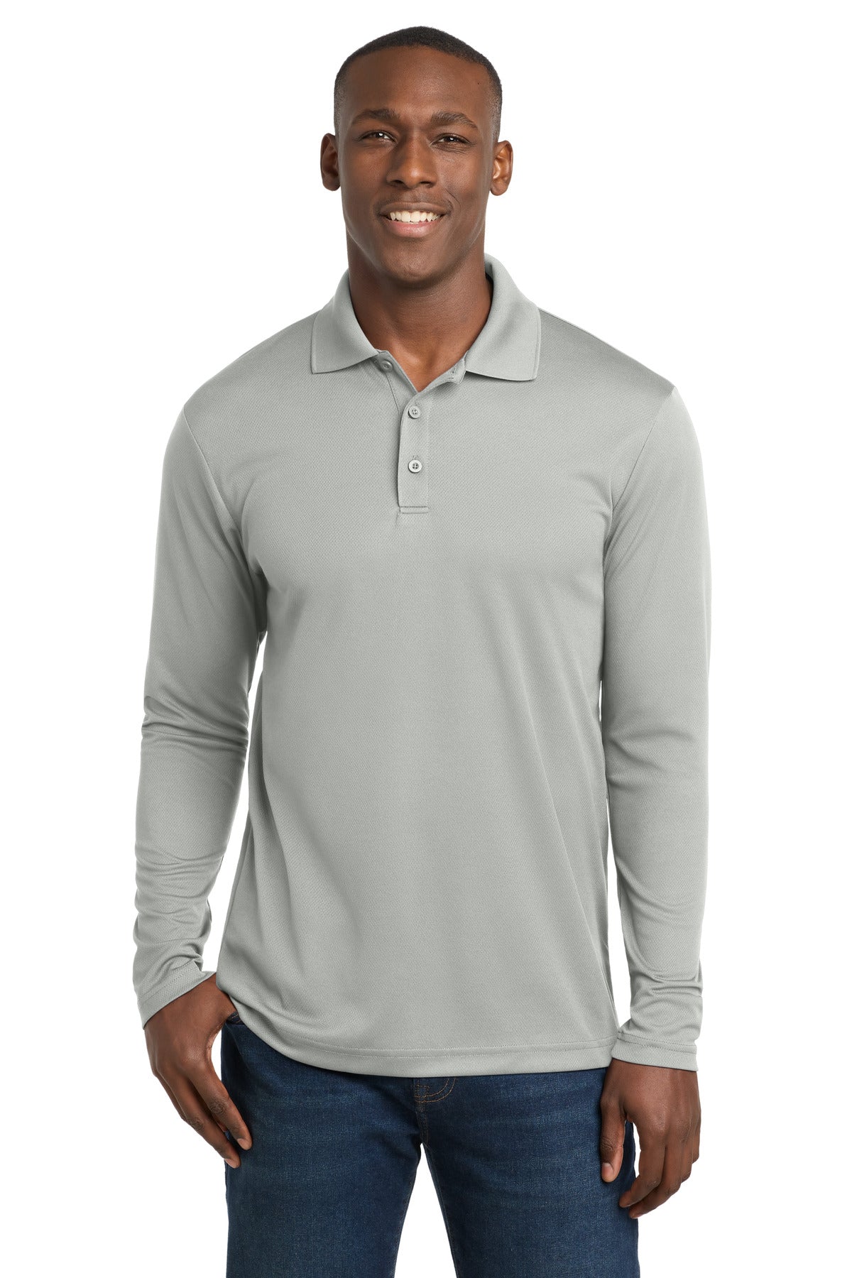 Sport-Tek  ®  PosiCharge  ®  RacerMesh  ®  Long Sleeve Polo. ST640LS