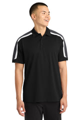 Sport-Tek ®  Tricolor Shoulder Micropique Sport-Wick ®  Polo. ST658