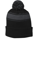 Sport-Tek ®  Stripe Pom Pom Beanie.  STC28