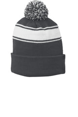 Sport-Tek ®  Stripe Pom Pom Beanie.  STC28