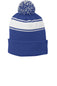 Sport-Tek ®  Stripe Pom Pom Beanie.  STC28