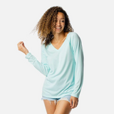 Long Sleeve Solar Ladies' V-Neck