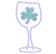 Shamrock in Wine glass