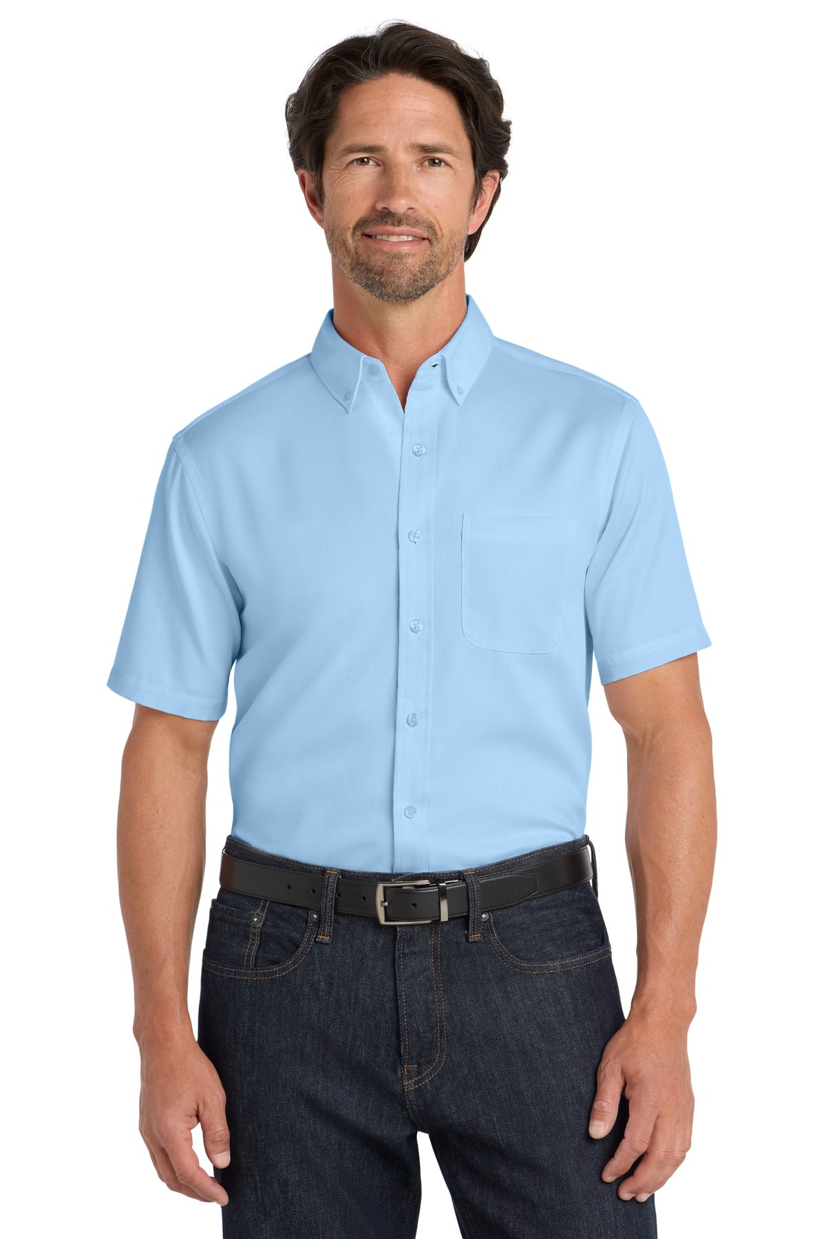 Port Authority ®  Short Sleeve SuperPro React ™  Twill Shirt. W809