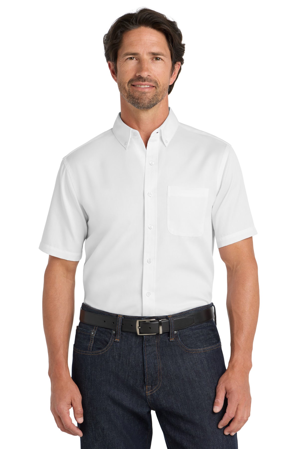 Port Authority ®  Short Sleeve SuperPro React ™  Twill Shirt. W809