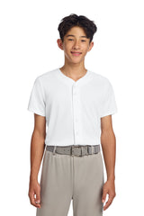 Sport-Tek ®  Youth PosiCharge ®  Tough Mesh Full-Button Jersey YST220