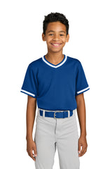 Sport-Tek ®  Youth Tough Mesh V-Neck Baseball Jersey YST221