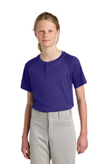 Sport-Tek ®  Youth PosiCharge ®  Competitor ™  2-Button Henley YST359