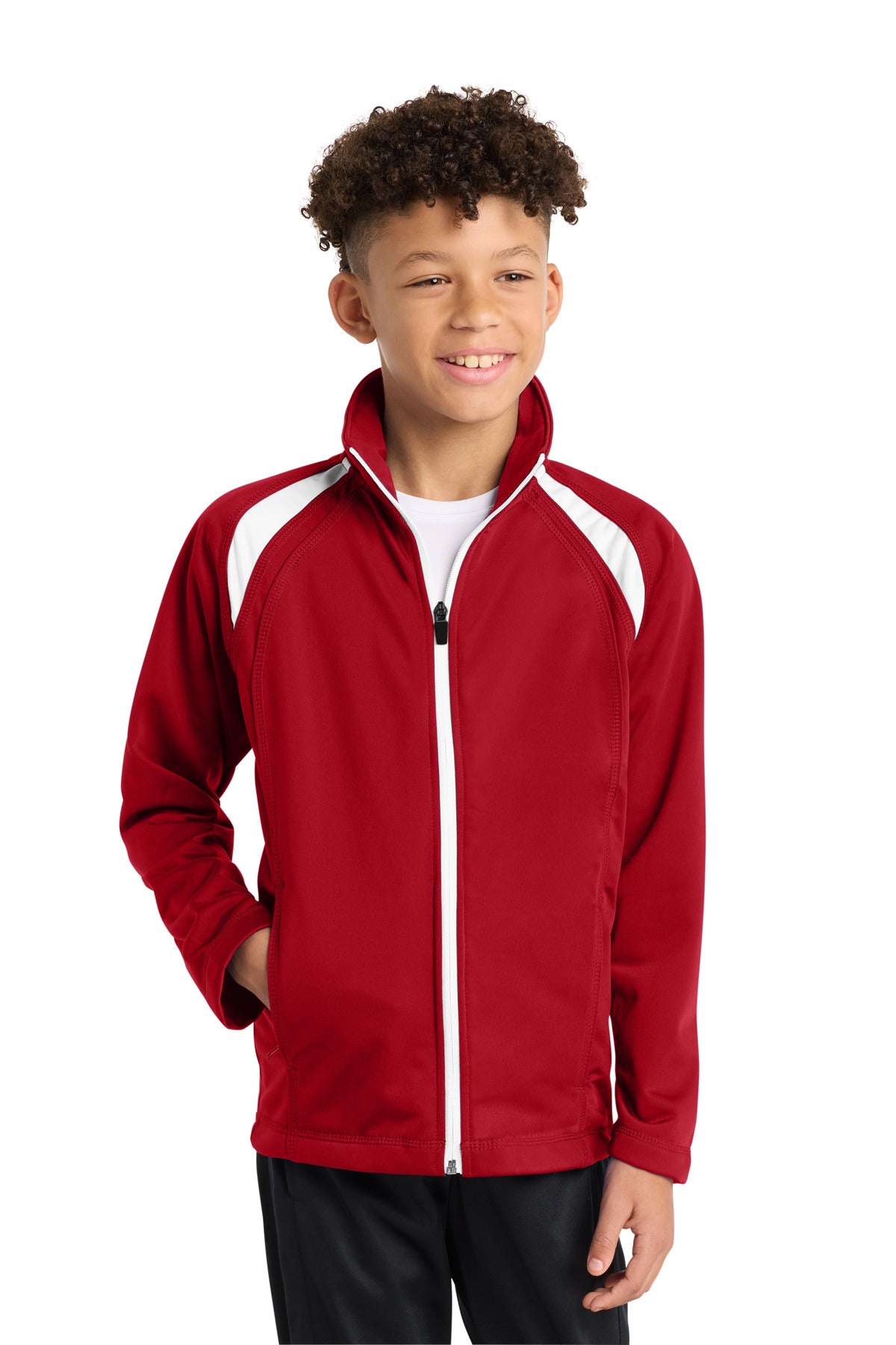 Sport-Tek ®  Youth Tricot Track Jacket. YST90