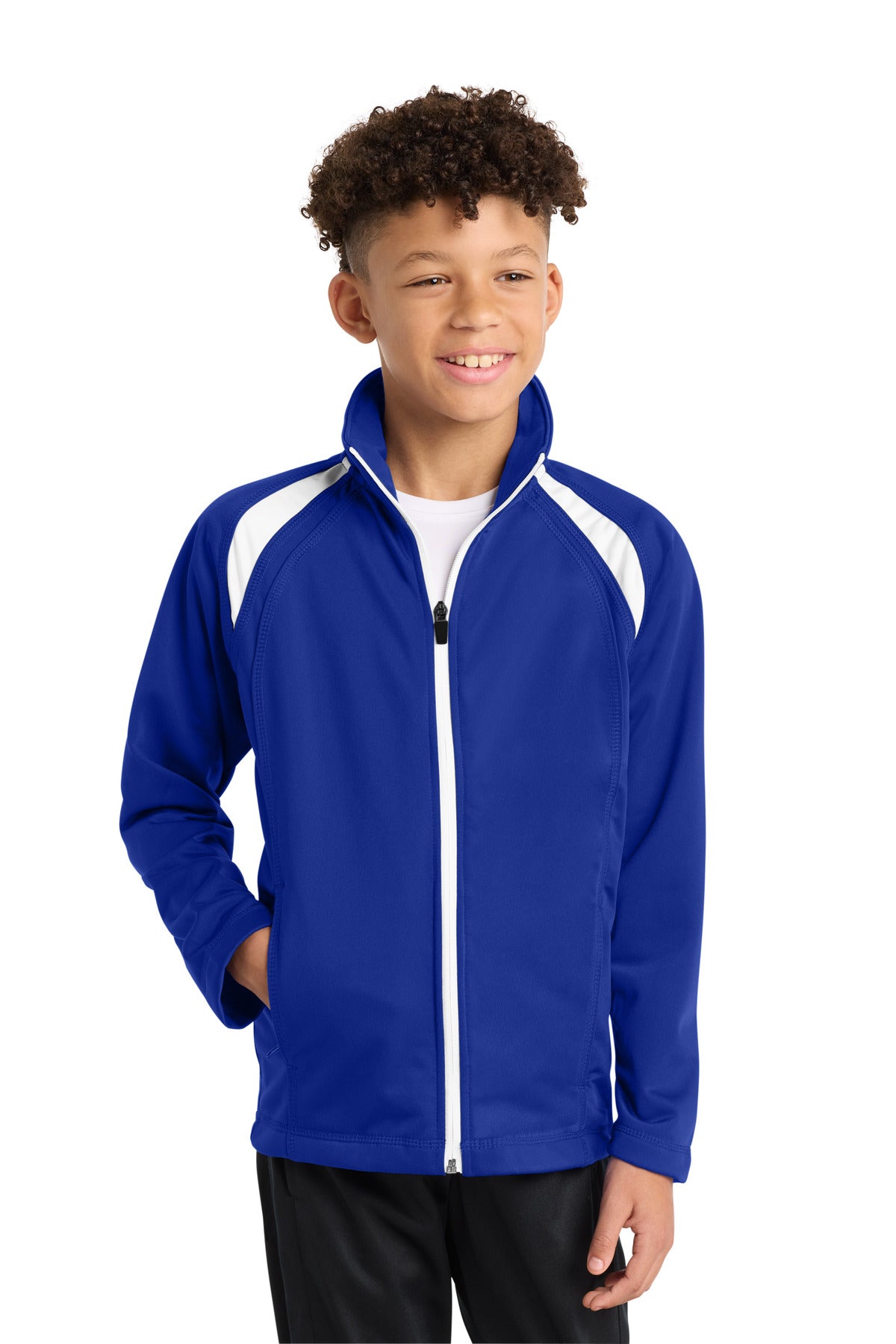 Sport-Tek ®  Youth Tricot Track Jacket. YST90
