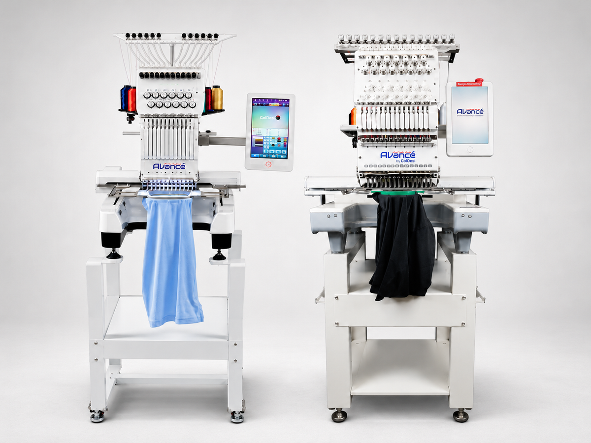 Commercial embroidery machines
