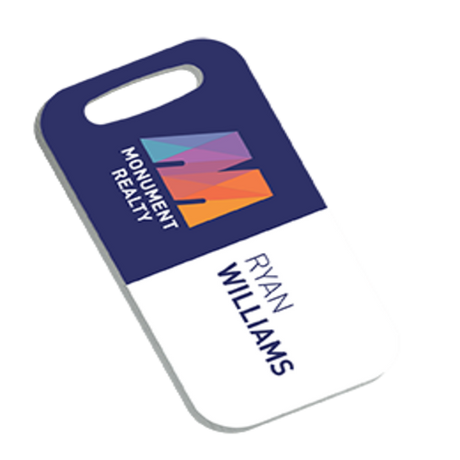Bag Tag - Rectangle 2 Sided Aluminum - 1.75" x 3.5"