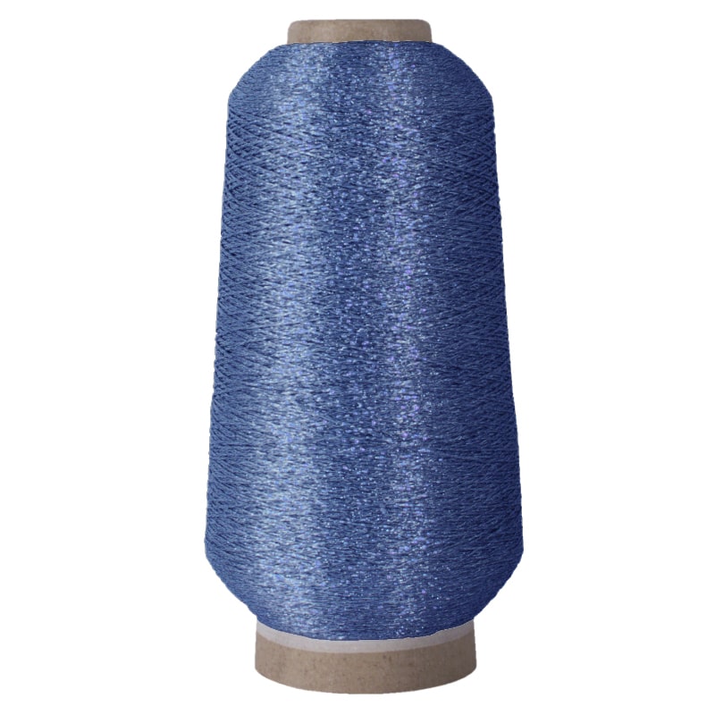 Metallic Chenille Yarn Royal Blue 1000m