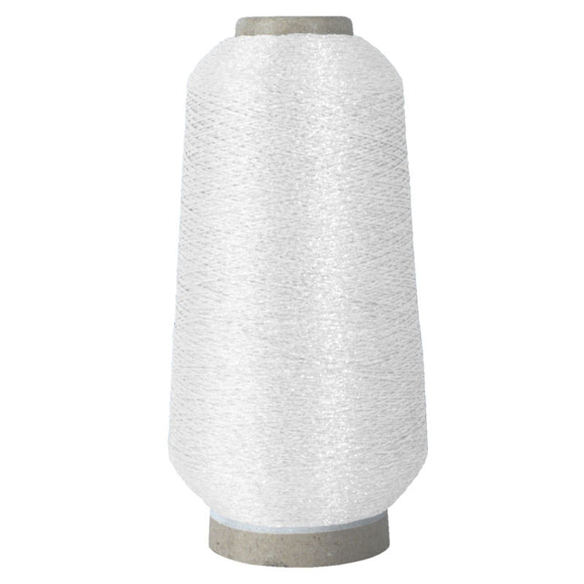 Metallic Chenille Yarn White 1000m