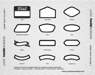 PatchKit Digitized Borders - NameTags - Digital Delivery