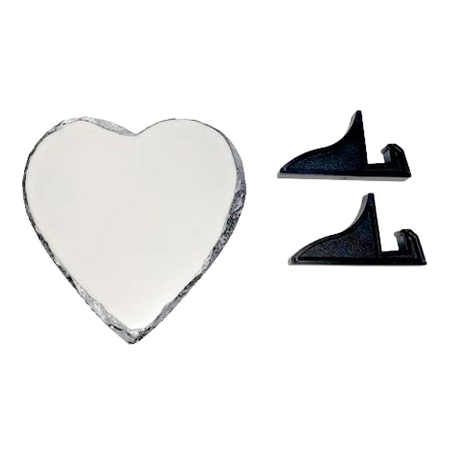 Polished Natural Metamorphic Rock Photo Slate - Heart 4.5X5in