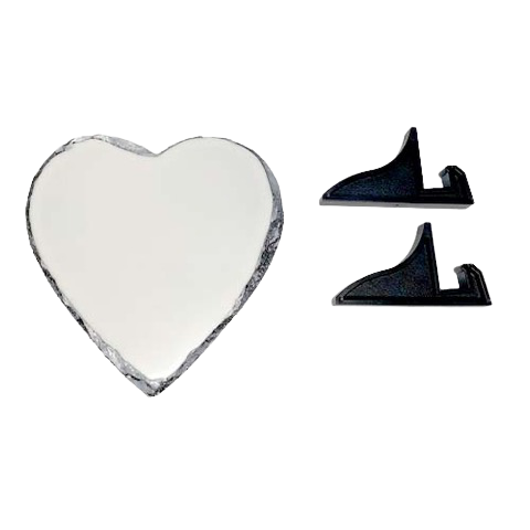Polished Natural Metamorphic Rock Photo Slate - Heart 4.5X5in
