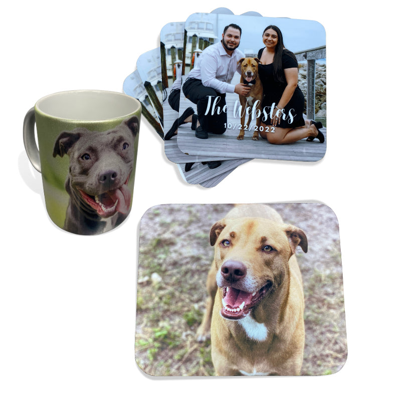 sublimation mug coasters and mouse pads