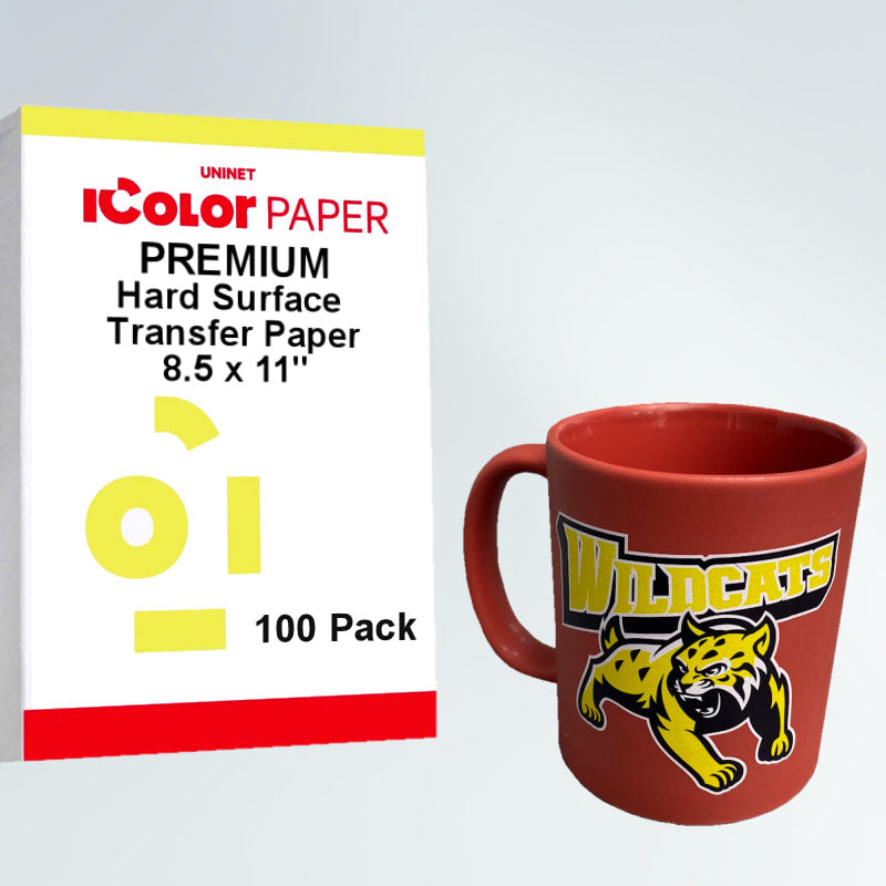 IColor Hard Surface Heat Transfer Paper - Premium 8.5 in x 11 in - (100ct)