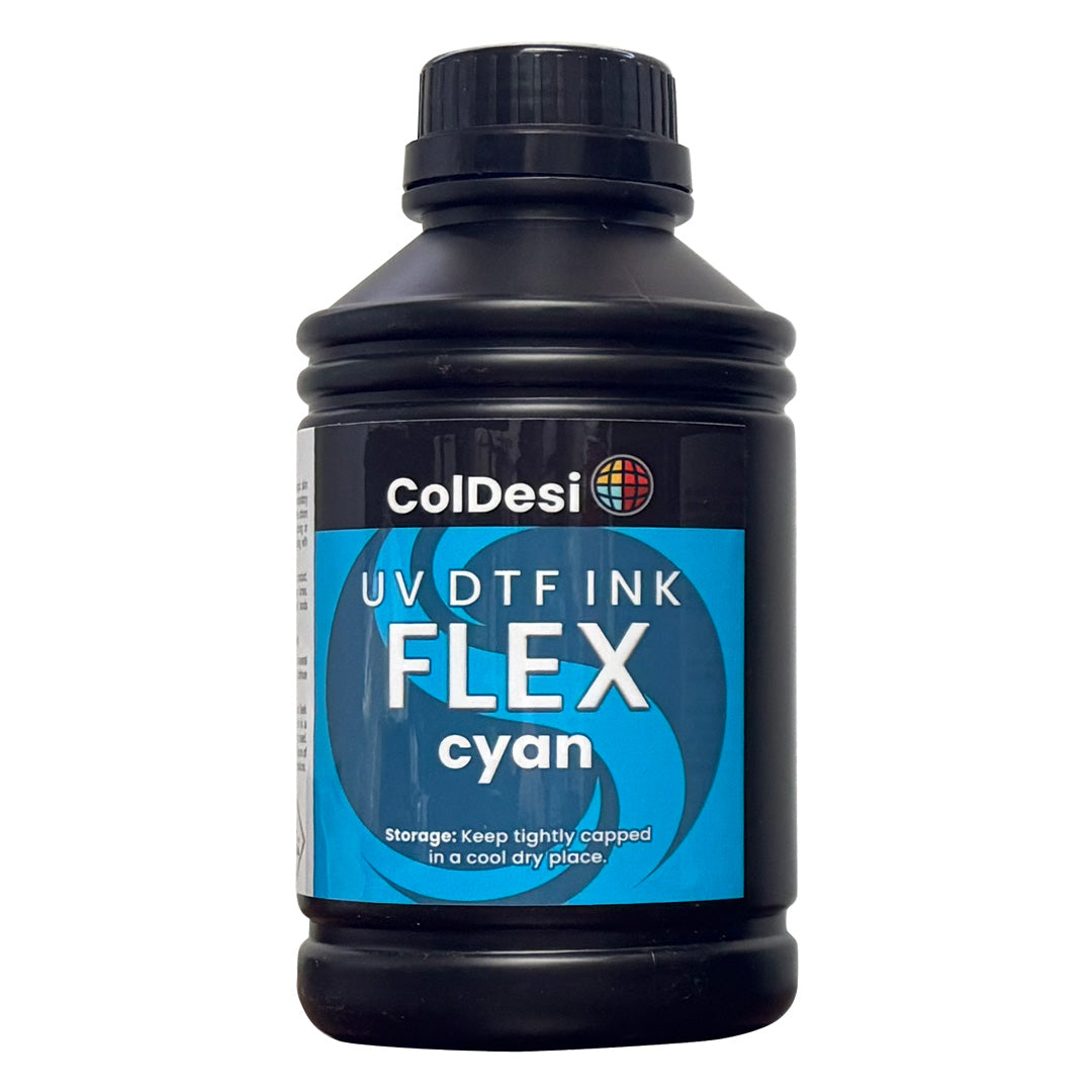 Cyan UV Premium Textile Ink For 3D UV Flex and UVDTF 500ml