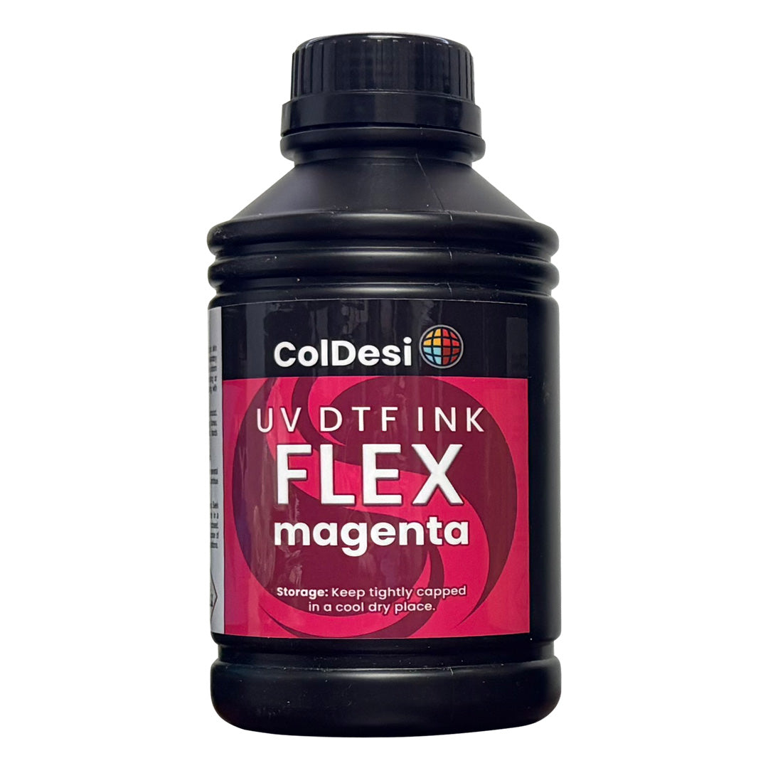 Magenta UV Premium Textile Ink For 3D UV Flex and UVDTF 500ml