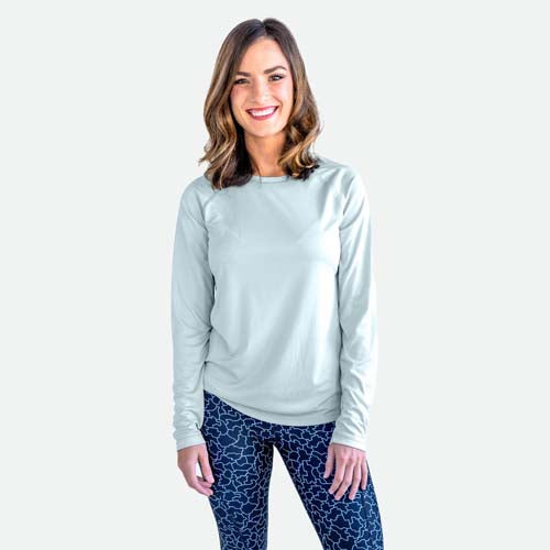 Arctic Blue XS Long Sleeve Solar Ladies' T-Shirt - Vapor Apparel