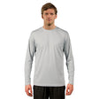 Pearl Grey L Long Sleeve Solar Men's T-Shirt - Vapor Apparel
