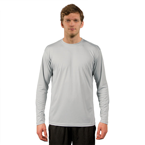 Pearl Grey L Long Sleeve Solar Men's T-Shirt - Vapor Apparel