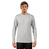 Pearl Grey L Long Sleeve Solar Men's T-Shirt - Vapor Apparel