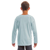 Arctic Blue S Long Sleeve Solar Youth T-Shirt - Vapor Apparel